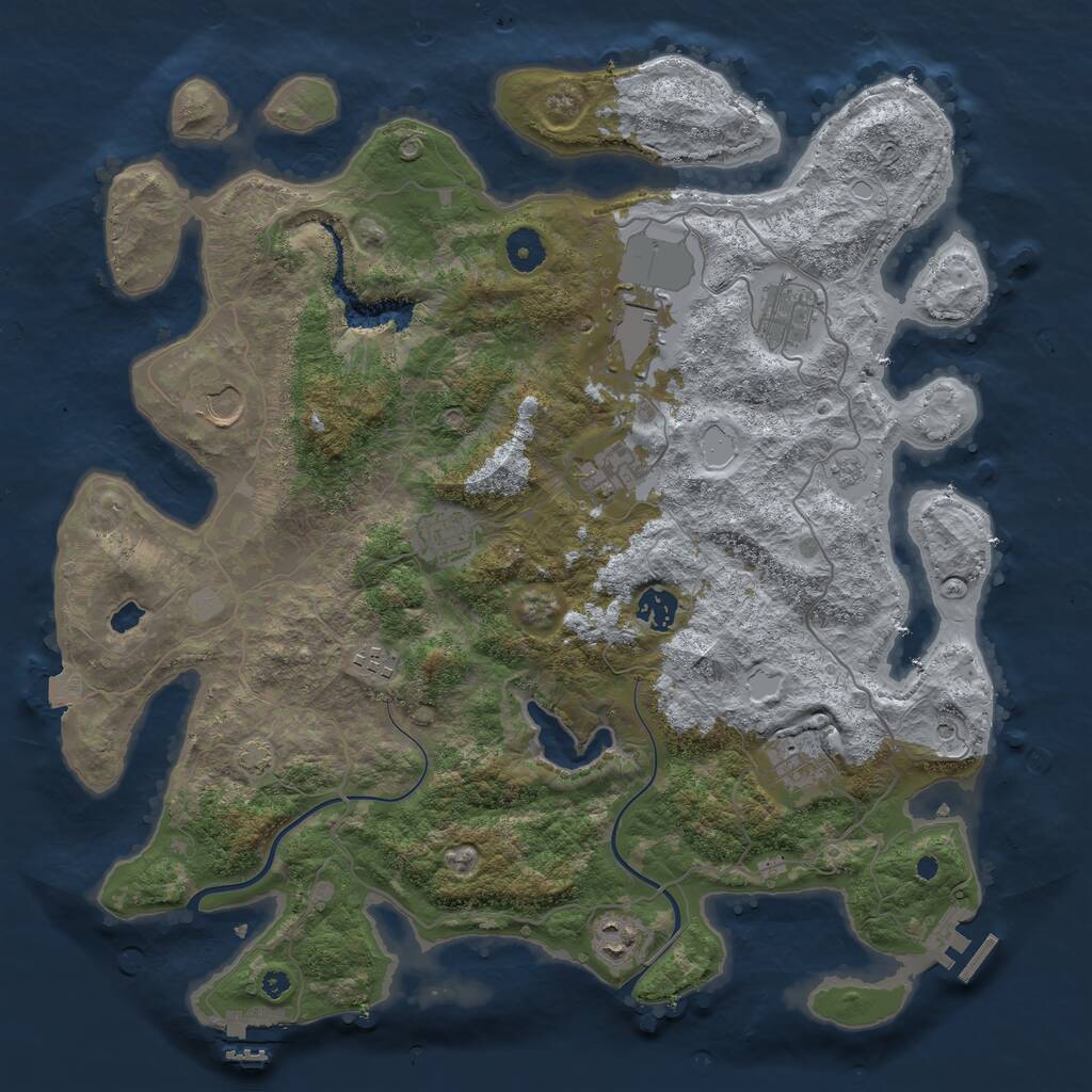 Rust Map: Procedural Map, Size: 4000, Seed: 6314948, 15 Monuments