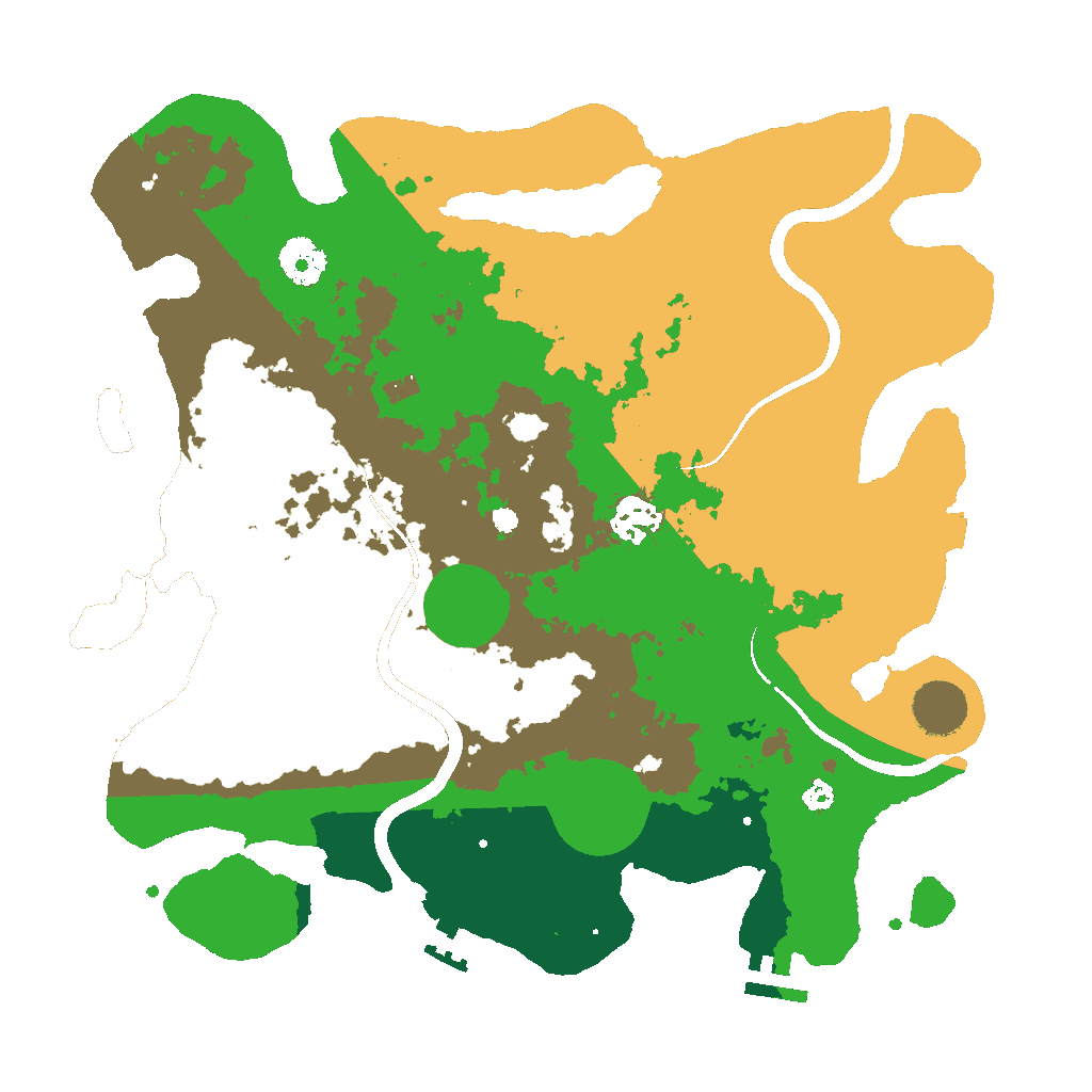 Biome Rust Map: Procedural Map, Size: 3500, Seed: 2244