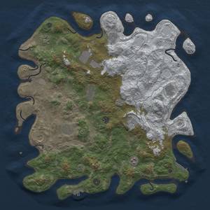 Thumbnail Rust Map: Procedural Map, Size: 4500, Seed: 1816066804, 20 Monuments