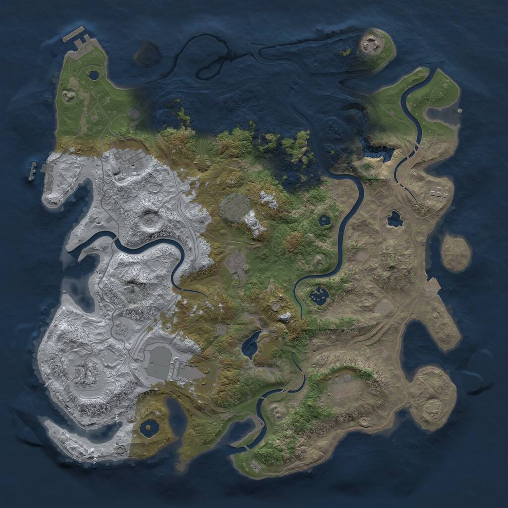 Rust Map: Procedural Map, Size: 4250, Seed: 90346089, 15 Monuments