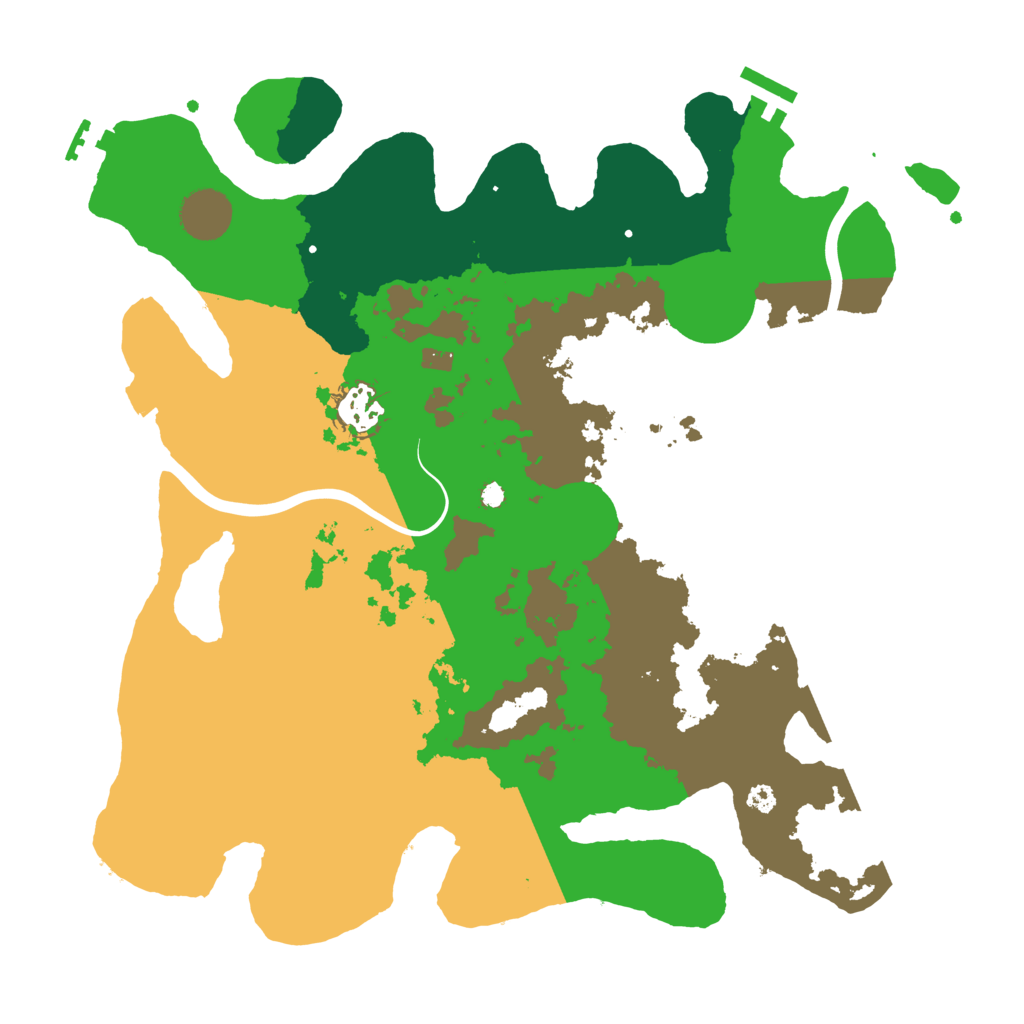 Biome Rust Map: Procedural Map, Size: 3500, Seed: 1184327