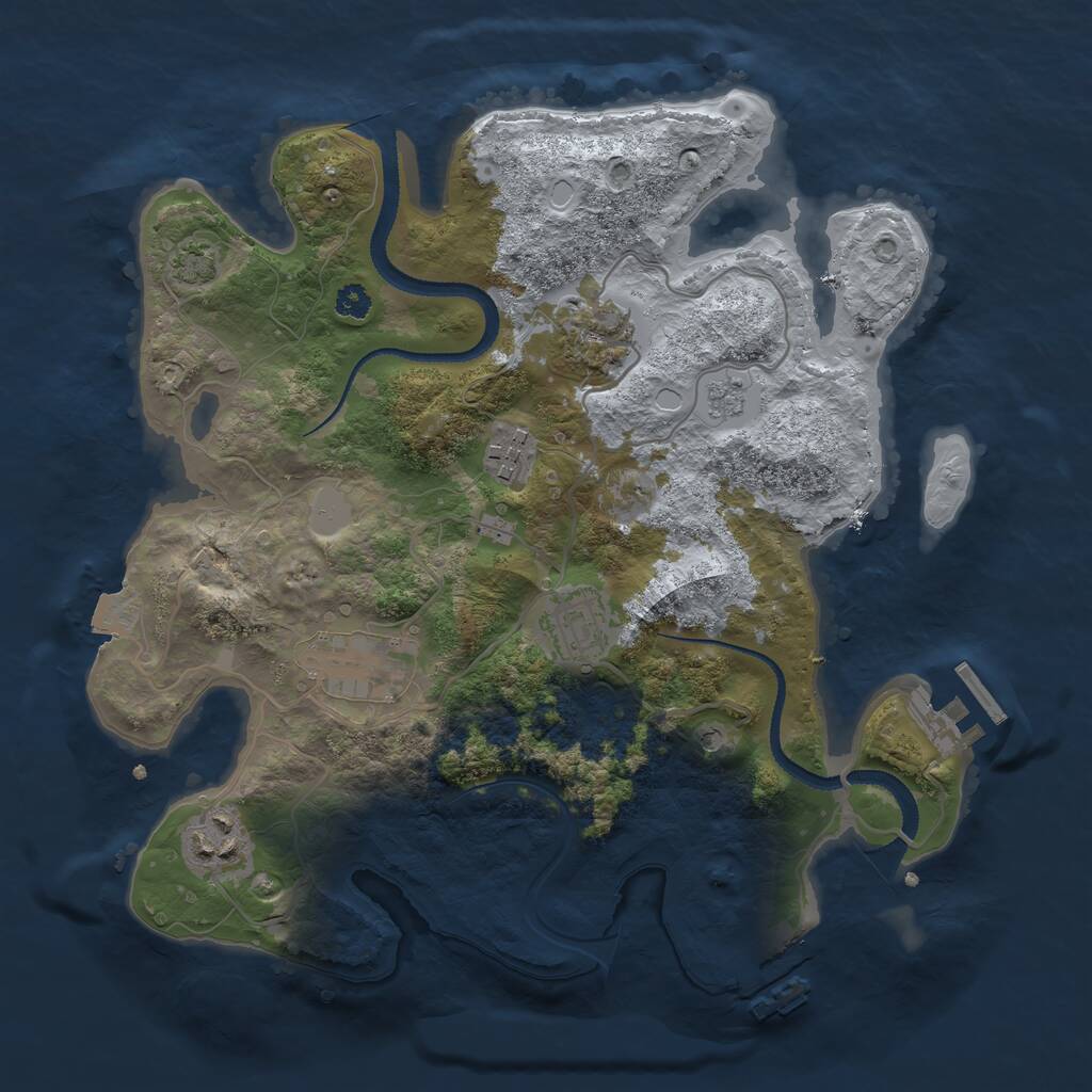 Rust Map: Procedural Map, Size: 3100, Seed: 4522, 11 Monuments