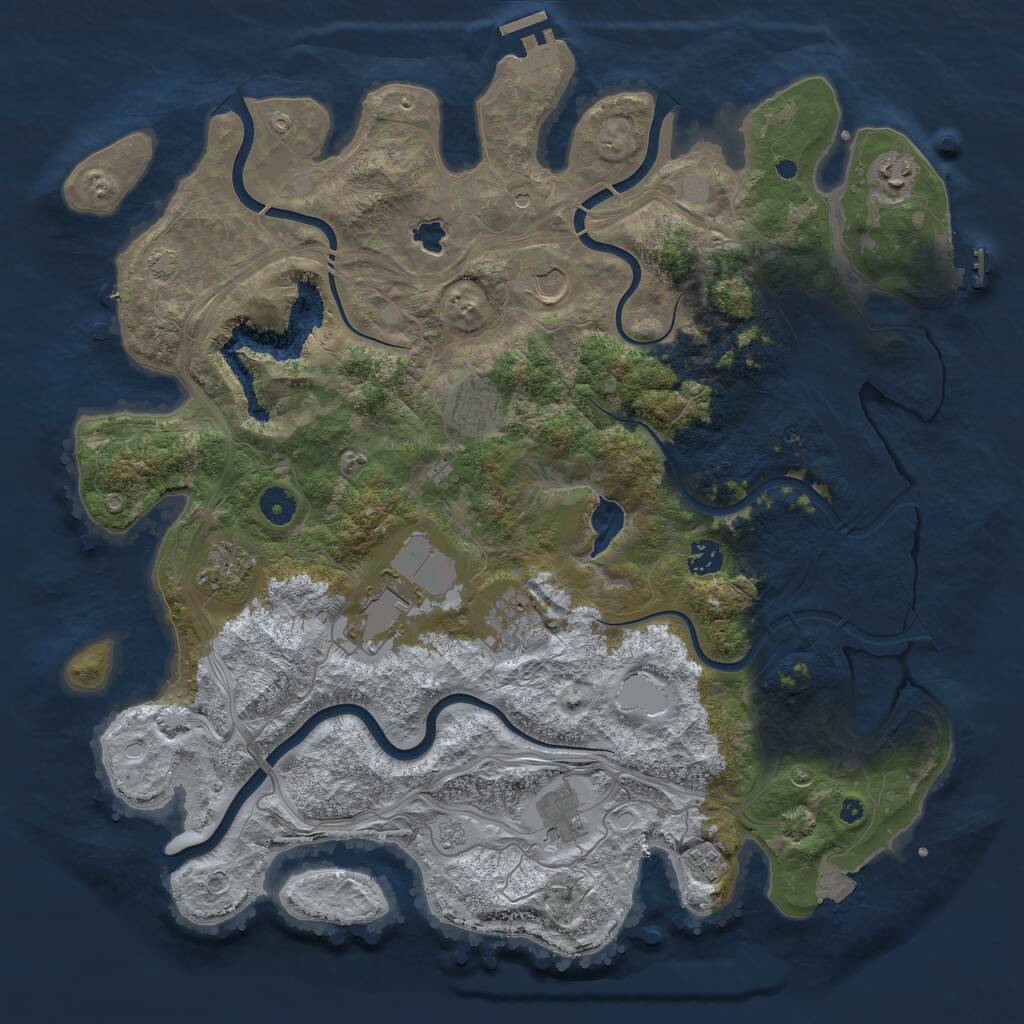 Rust Map: Procedural Map, Size: 4250, Seed: 158, 15 Monuments