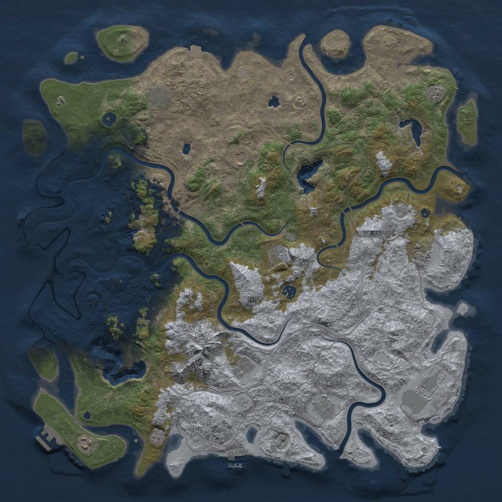 Rust Map: Procedural Map, Size: 5500, Seed: 1711164708, 17 Monuments
