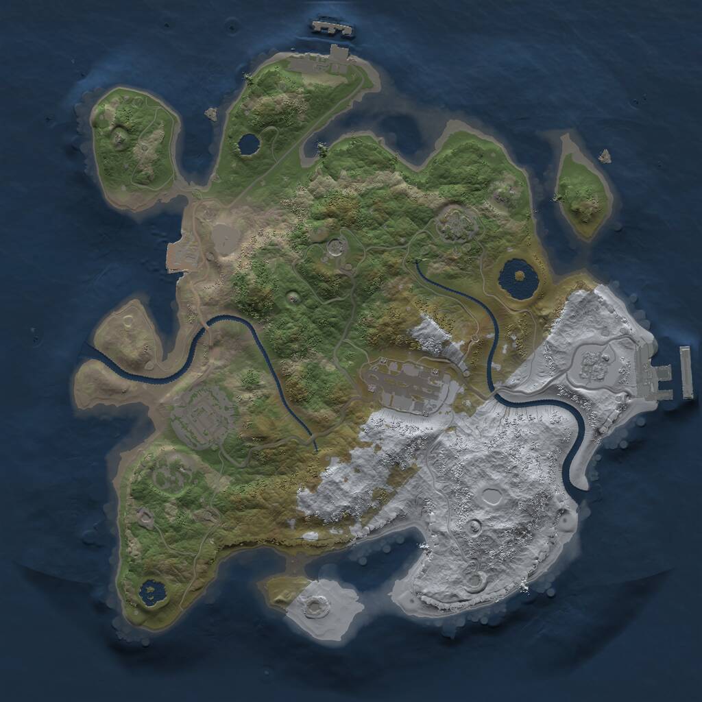 Rust Map: Procedural Map, Size: 2700, Seed: 1137, 8 Monuments