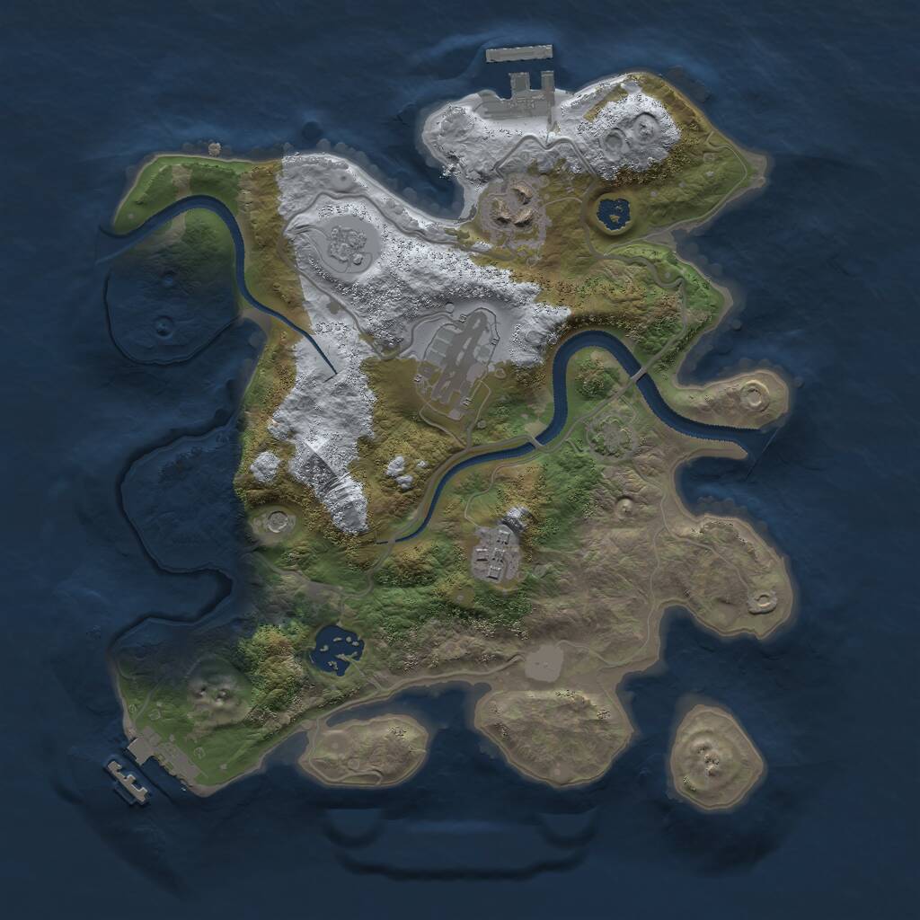 Rust Map: Procedural Map, Size: 2800, Seed: 37306234, 10 Monuments