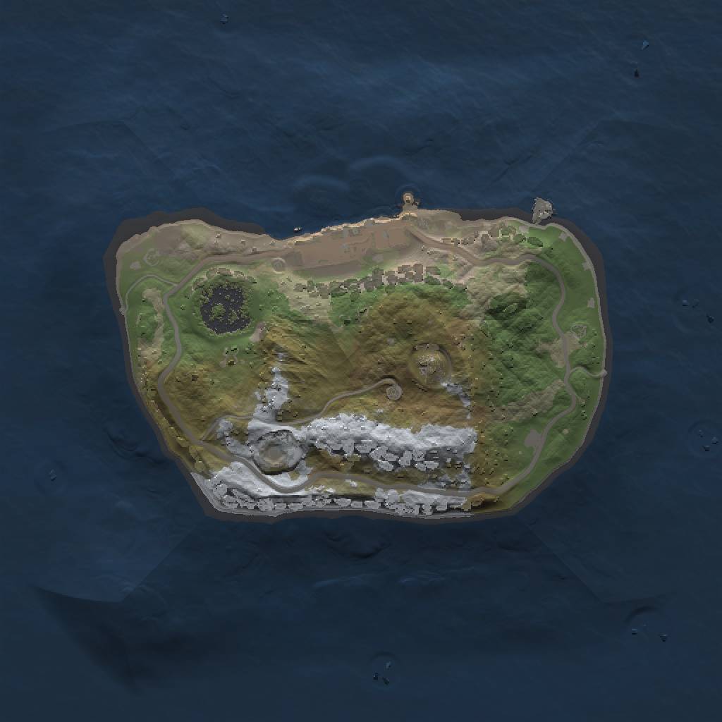 Rust Map: Procedural Map, Size: 1500, Seed: 677, 4 Monuments