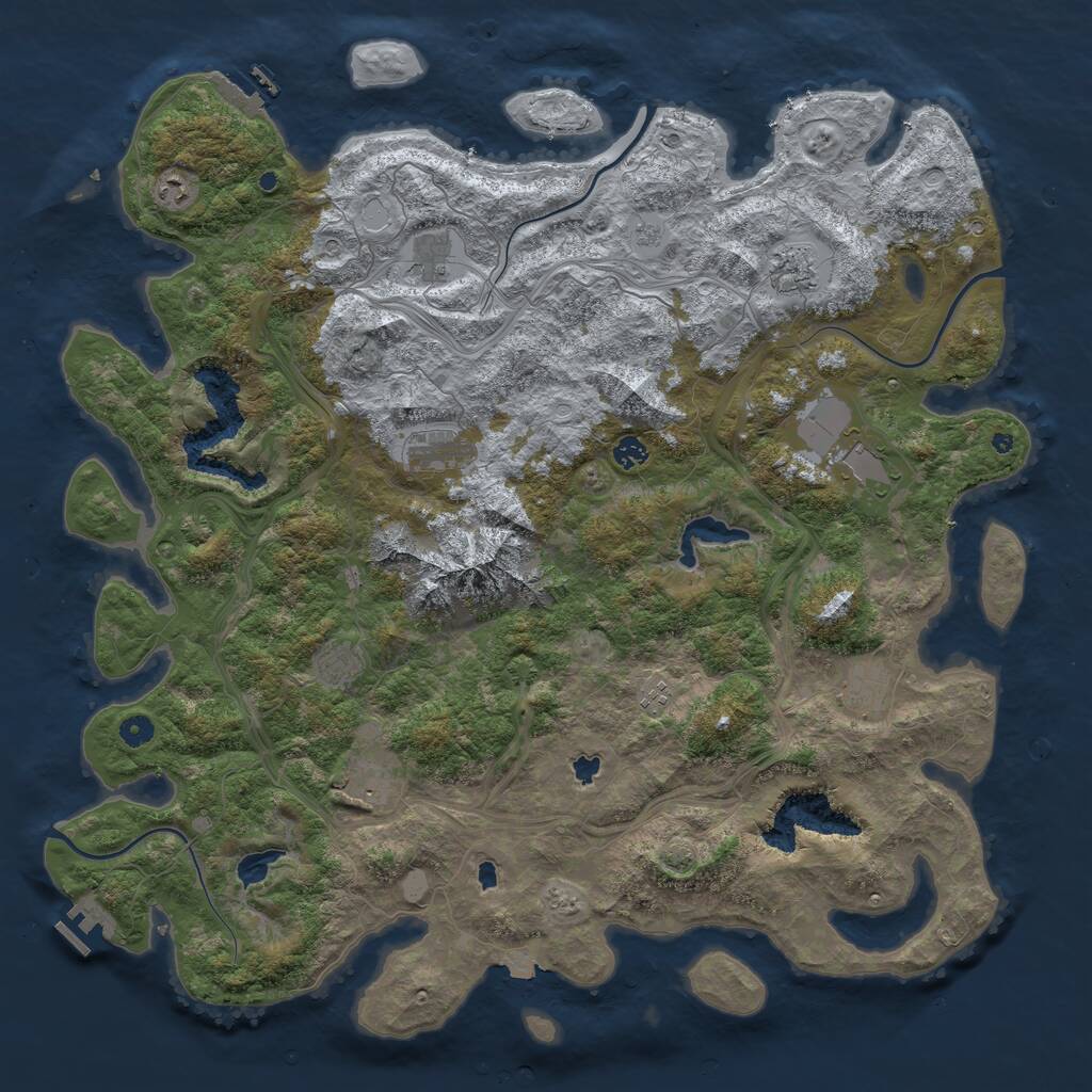 Rust Map: Procedural Map, Size: 5050, Seed: 4711, 16 Monuments