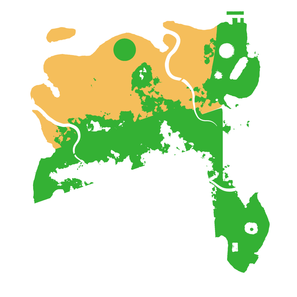 Biome Rust Map: Procedural Map, Size: 3500, Seed: 1216260787