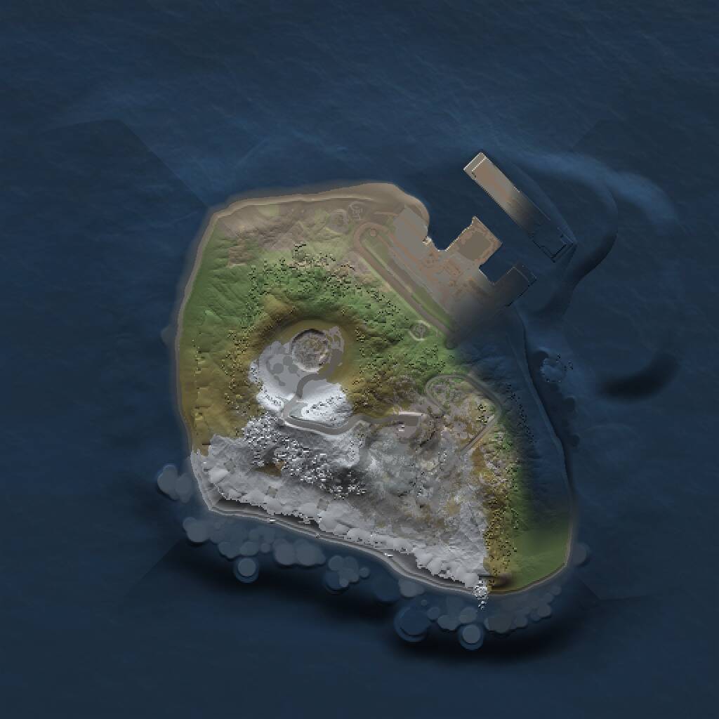 Rust Map: Procedural Map, Size: 1125, Seed: 2147483647, 3 Monuments