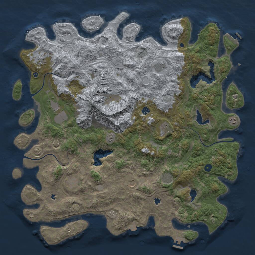 Rust Map: Procedural Map, Size: 5000, Seed: 1648675759, 16 Monuments