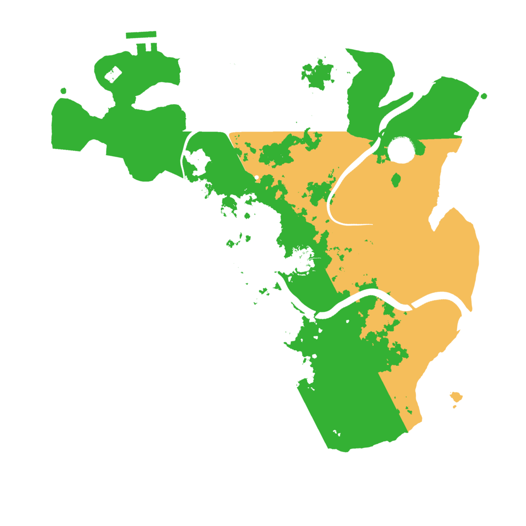 Biome Rust Map: Procedural Map, Size: 3500, Seed: 1495