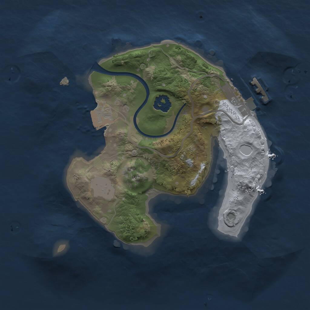 Rust Map: Procedural Map, Size: 1800, Seed: 91596646, 2 Monuments