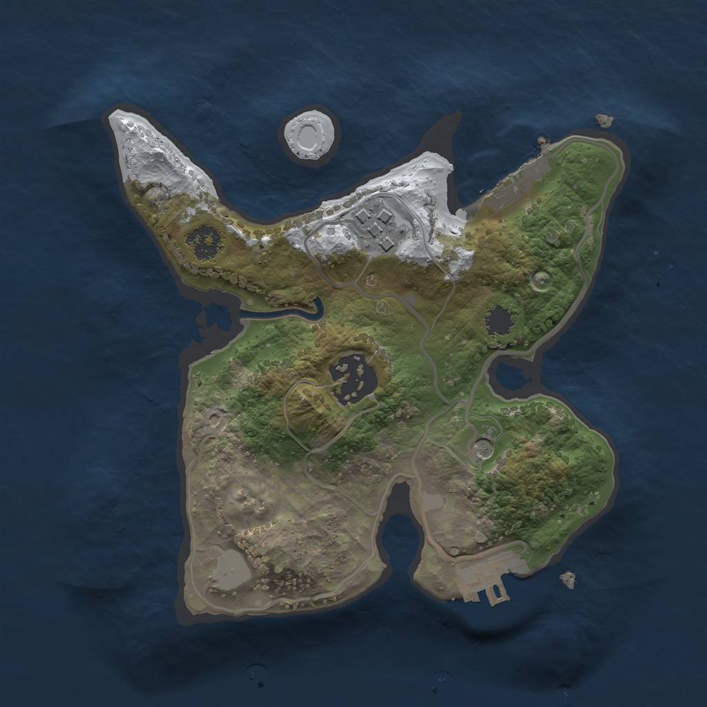 Rust Map: Procedural Map, Size: 2150, Seed: 21473, 10 Monuments