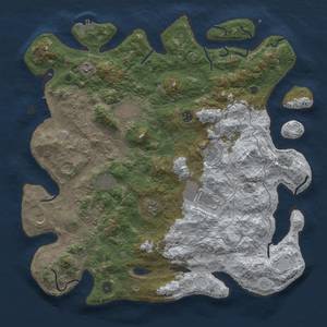 Thumbnail Rust Map: Procedural Map, Size: 4550, Seed: 166766555, 18 Monuments