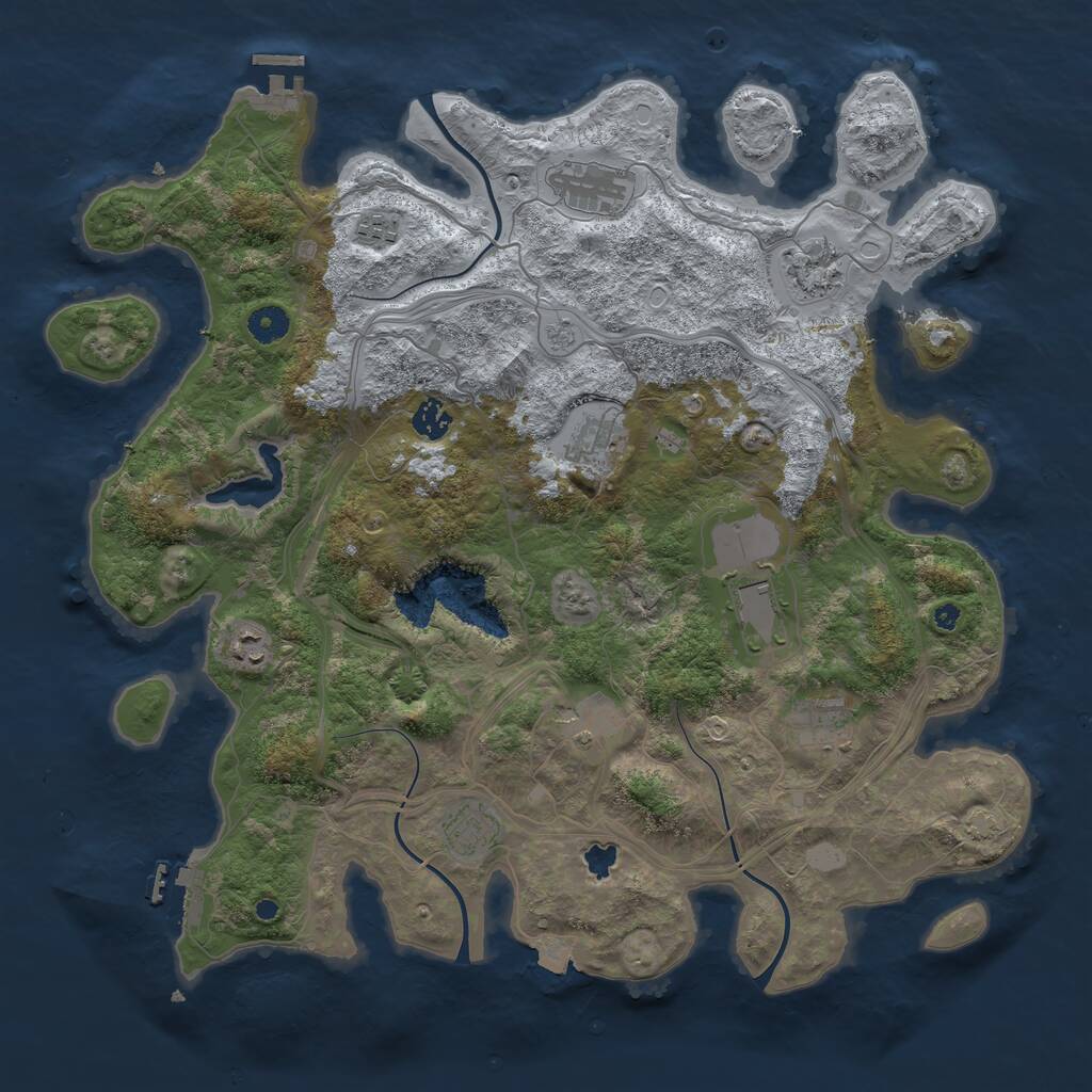 Rust Map: Procedural Map, Size: 4250, Seed: 1526721585, 15 Monuments