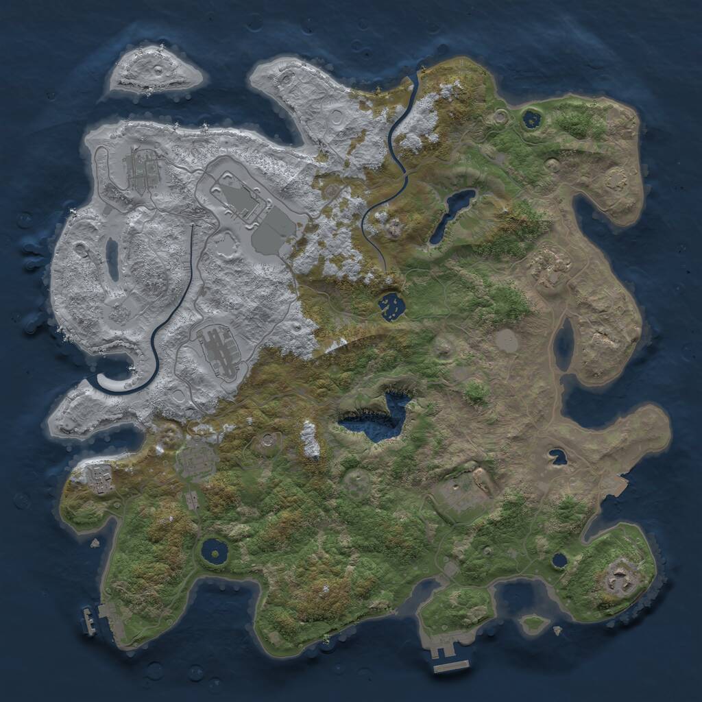Rust Map: Procedural Map, Size: 4000, Seed: 159753, 15 Monuments