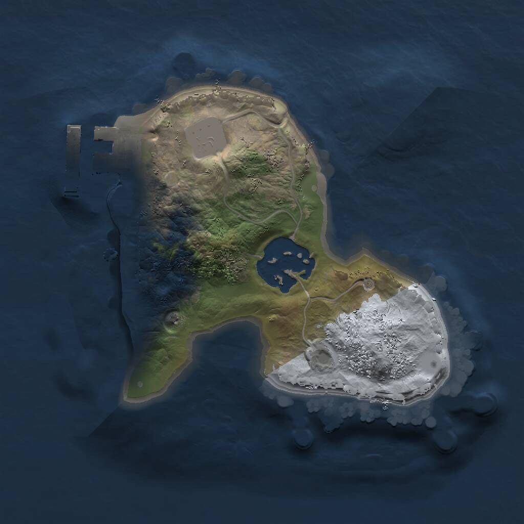 Rust Map: Procedural Map, Size: 1500, Seed: 1530, 3 Monuments