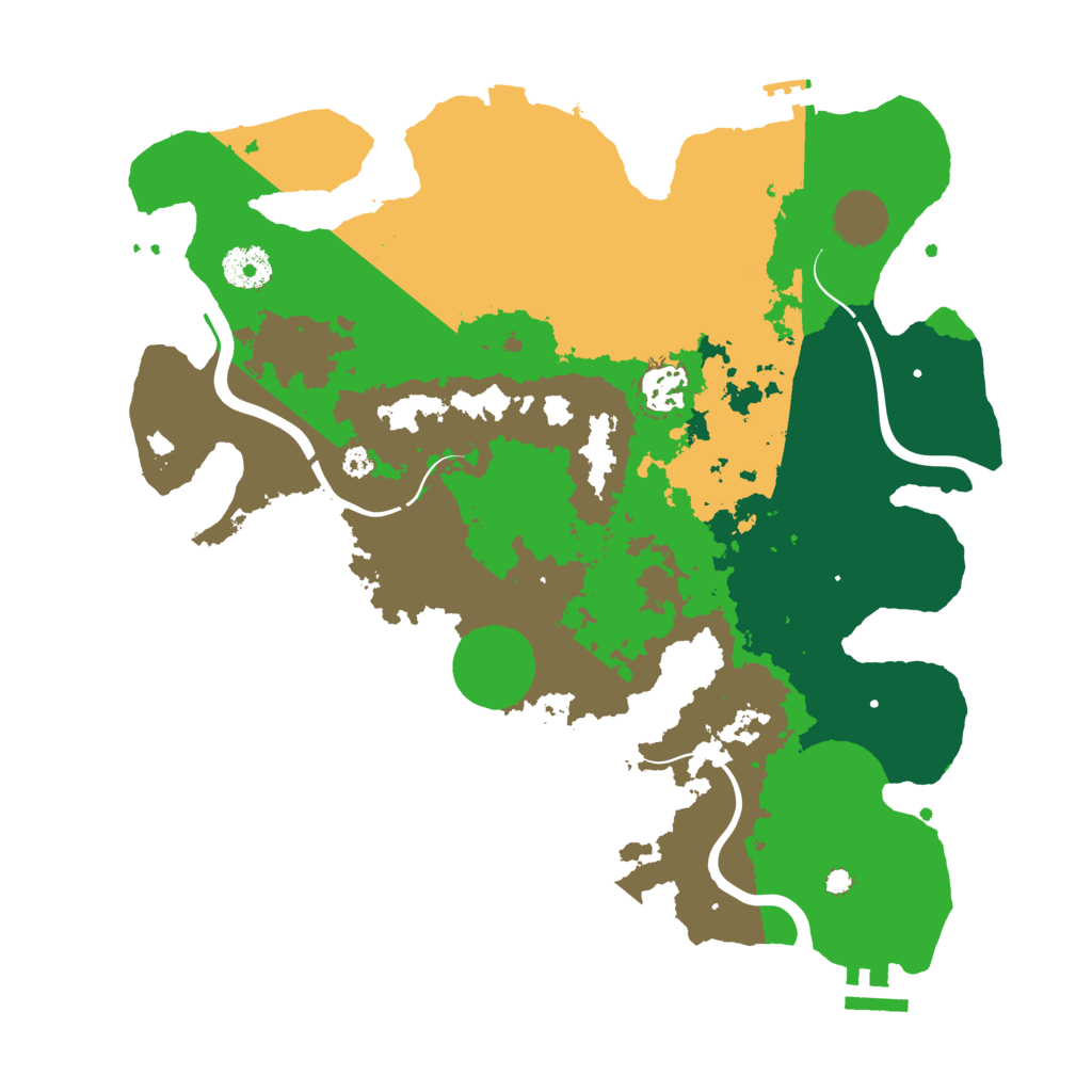 Biome Rust Map: Procedural Map, Size: 3500, Seed: 162683039