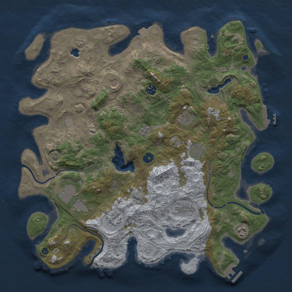Rust Map: Procedural Map, Size: 4250, Seed: 210468, 15 Monuments