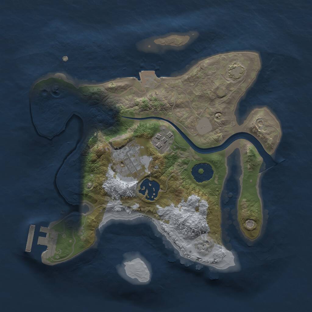 Rust Map: Procedural Map, Size: 2300, Seed: 999, 6 Monuments