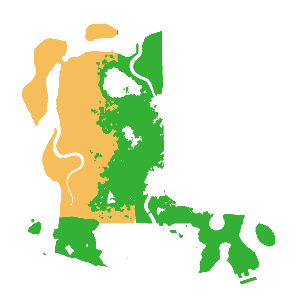 Biome Rust Map: Procedural Map, Size: 3600, Seed: 1825334