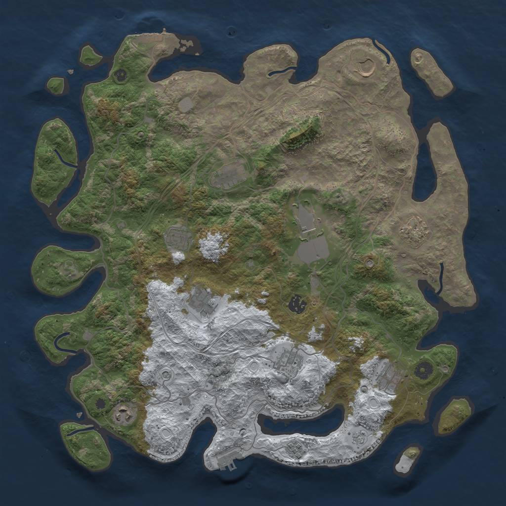 Rust Map: Procedural Map, Size: 4250, Seed: 282541, 20 Monuments