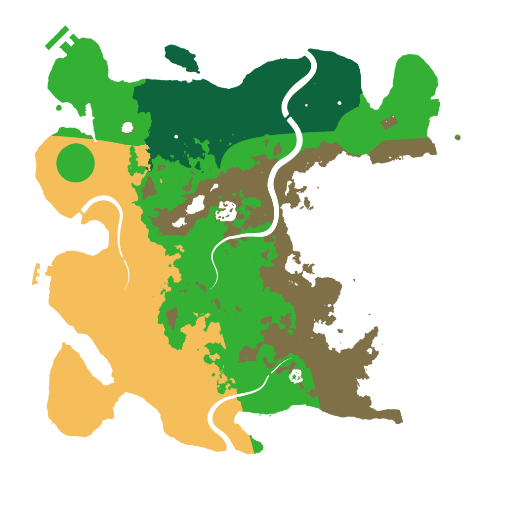 Biome Rust Map: Procedural Map, Size: 3500, Seed: 494712081