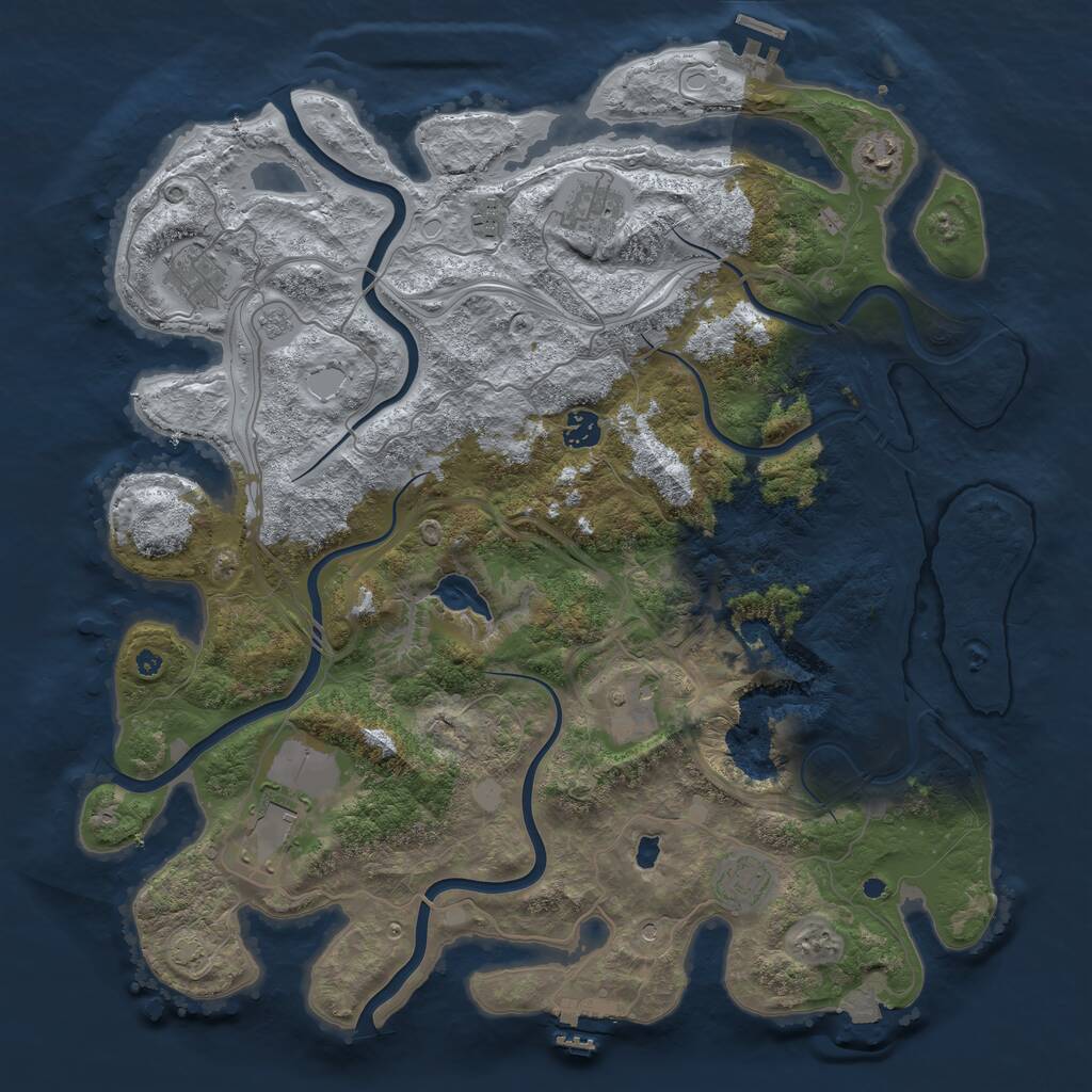 Rust Map: Procedural Map, Size: 4250, Seed: 530932, 14 Monuments