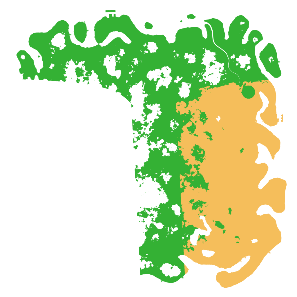 Biome Rust Map: Procedural Map, Size: 6000, Seed: 6666666