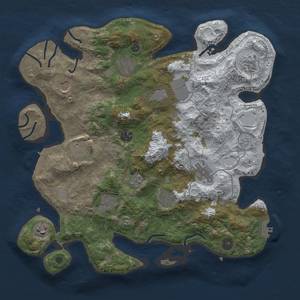 Thumbnail Rust Map: Procedural Map, Size: 3700, Seed: 917990765, 20 Monuments