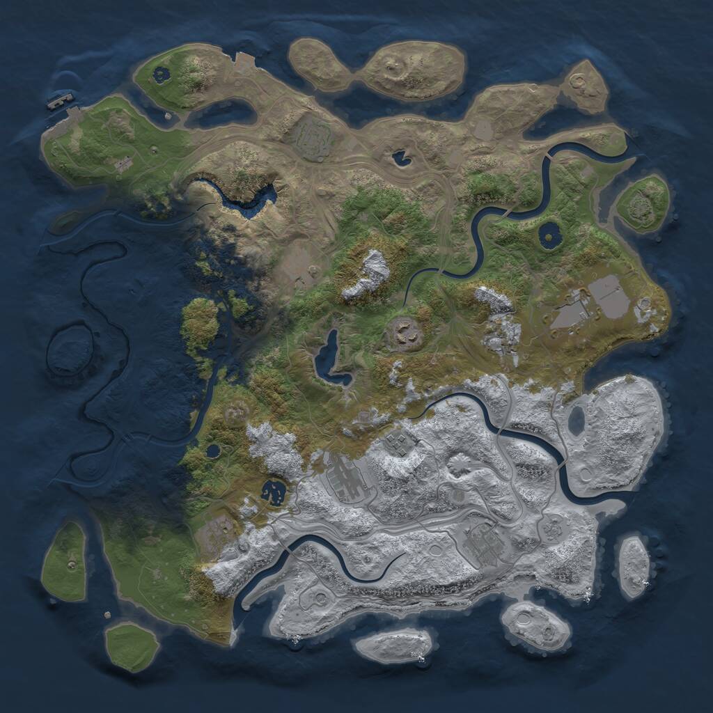Rust Map: Procedural Map, Size: 4250, Seed: 337444495, 15 Monuments