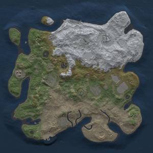 Thumbnail Rust Map: Procedural Map, Size: 3500, Seed: 299531652, 15 Monuments