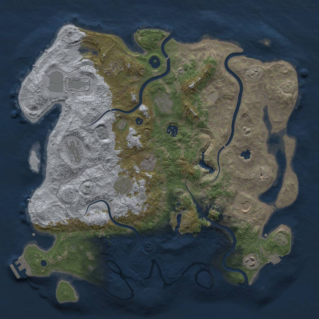 Rust Map: Procedural Map, Size: 4125, Seed: 1429957347, 15 Monuments