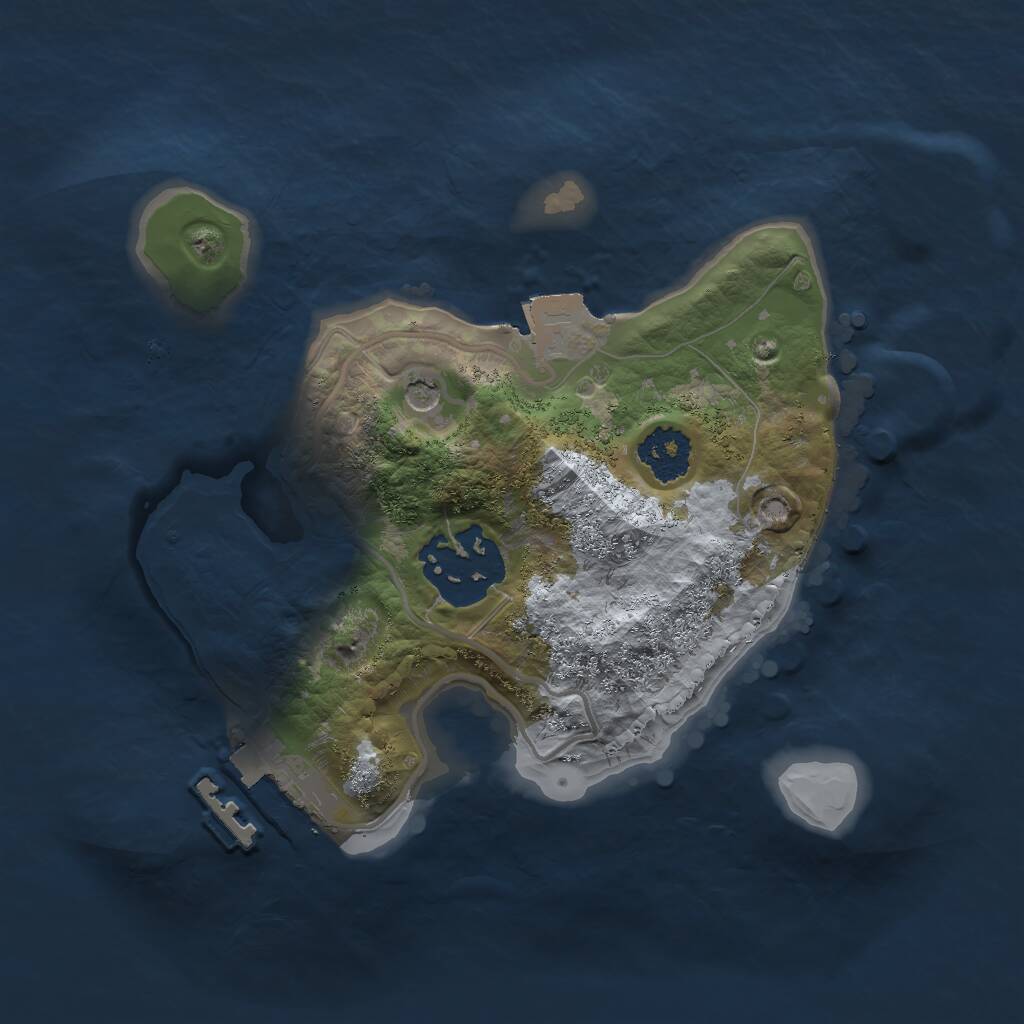 Rust Map: Procedural Map, Size: 1950, Seed: 976249236, 4 Monuments