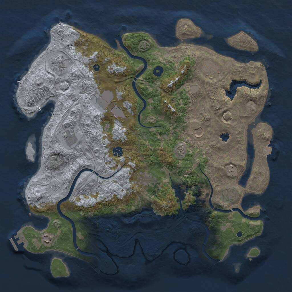Rust Map: Procedural Map, Size: 4250, Seed: 1429957347, 15 Monuments