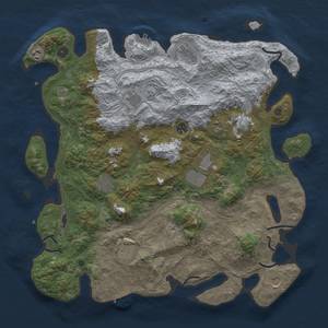 Thumbnail Rust Map: Procedural Map, Size: 4500, Seed: 362091467, 17 Monuments