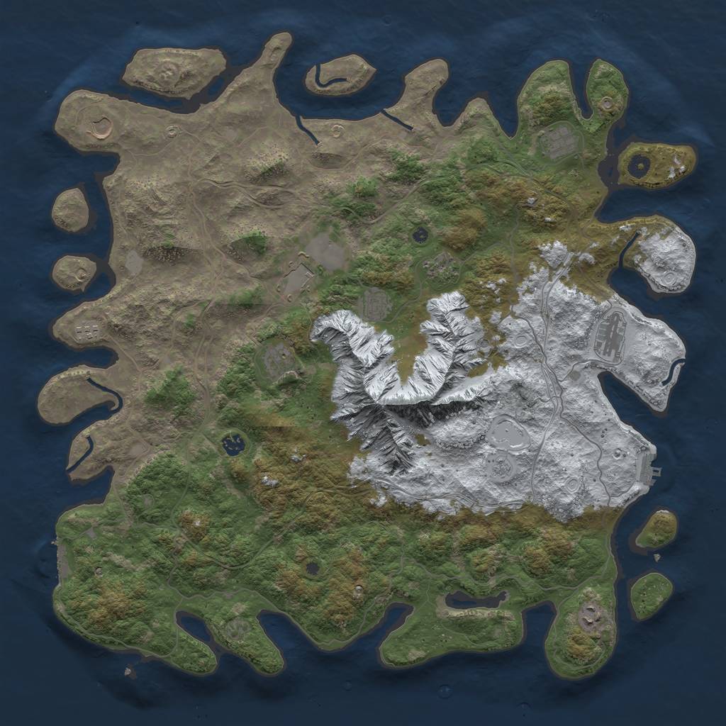 Rust Map: Procedural Map, Size: 5000, Seed: 112136579, 19 Monuments