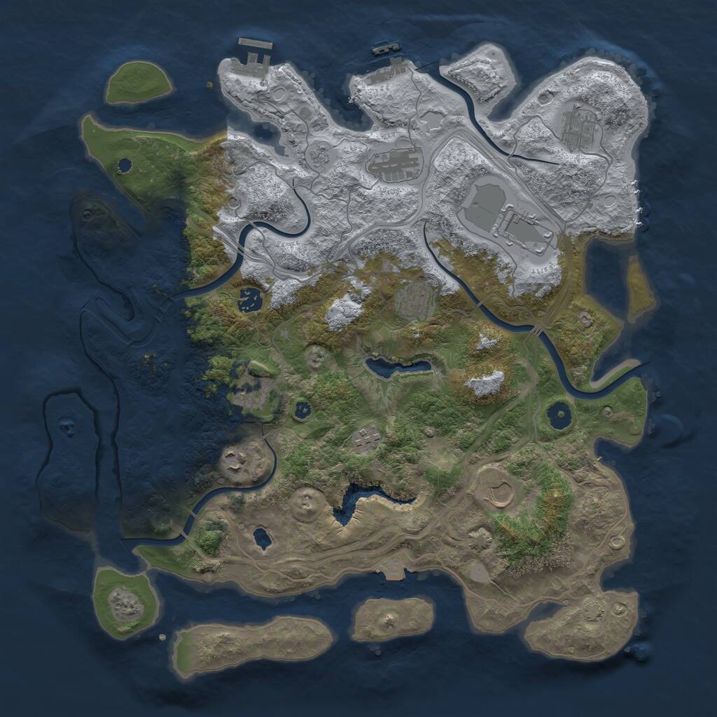 Rust Map: Procedural Map, Size: 4250, Seed: 1515, 15 Monuments