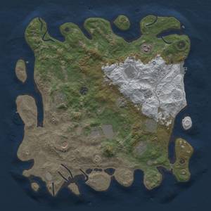 Thumbnail Rust Map: Procedural Map, Size: 4000, Seed: 174252423, 18 Monuments