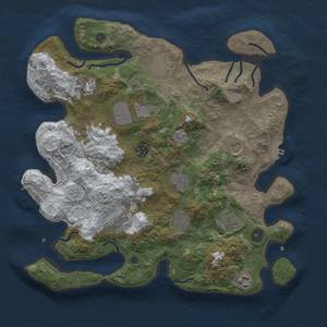 Thumbnail Rust Map: Procedural Map, Size: 3700, Seed: 848597280, 20 Monuments