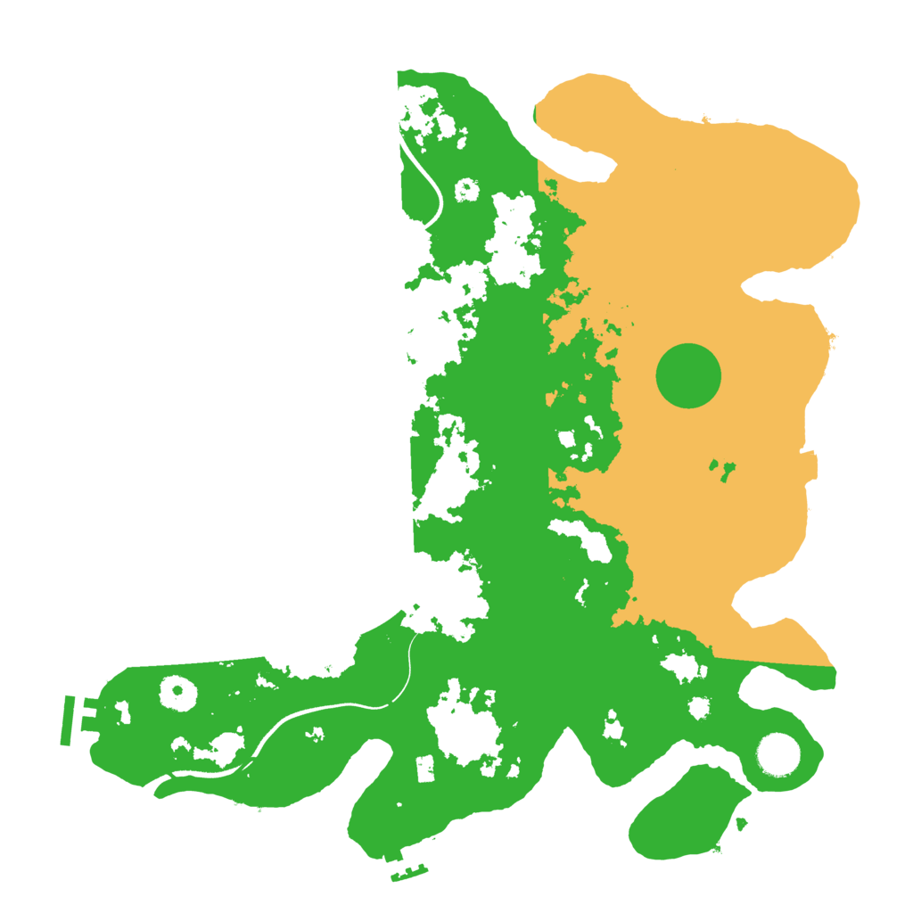 Biome Rust Map: Procedural Map, Size: 3700, Seed: 439262290