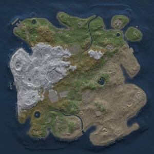 Thumbnail Rust Map: Procedural Map, Size: 3600, Seed: 22269, 15 Monuments