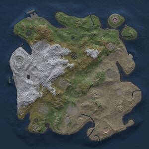 Thumbnail Rust Map: Procedural Map, Size: 3600, Seed: 22269, 16 Monuments