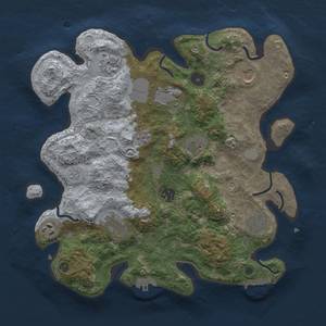 Thumbnail Rust Map: Procedural Map, Size: 3500, Seed: 123451, 18 Monuments