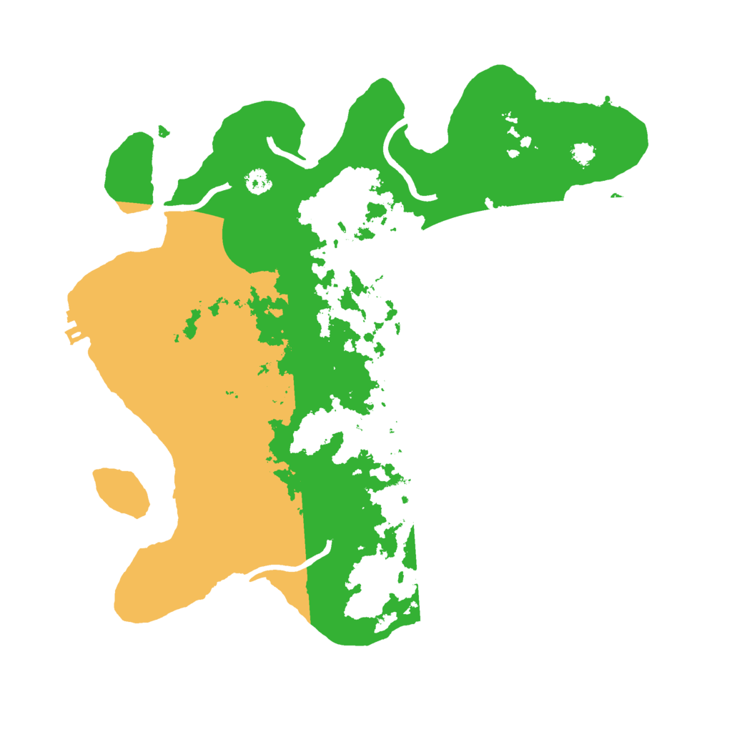 Biome Rust Map: Procedural Map, Size: 3000, Seed: 13634254