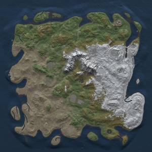 Thumbnail Rust Map: Procedural Map, Size: 5000, Seed: 69696969, 20 Monuments