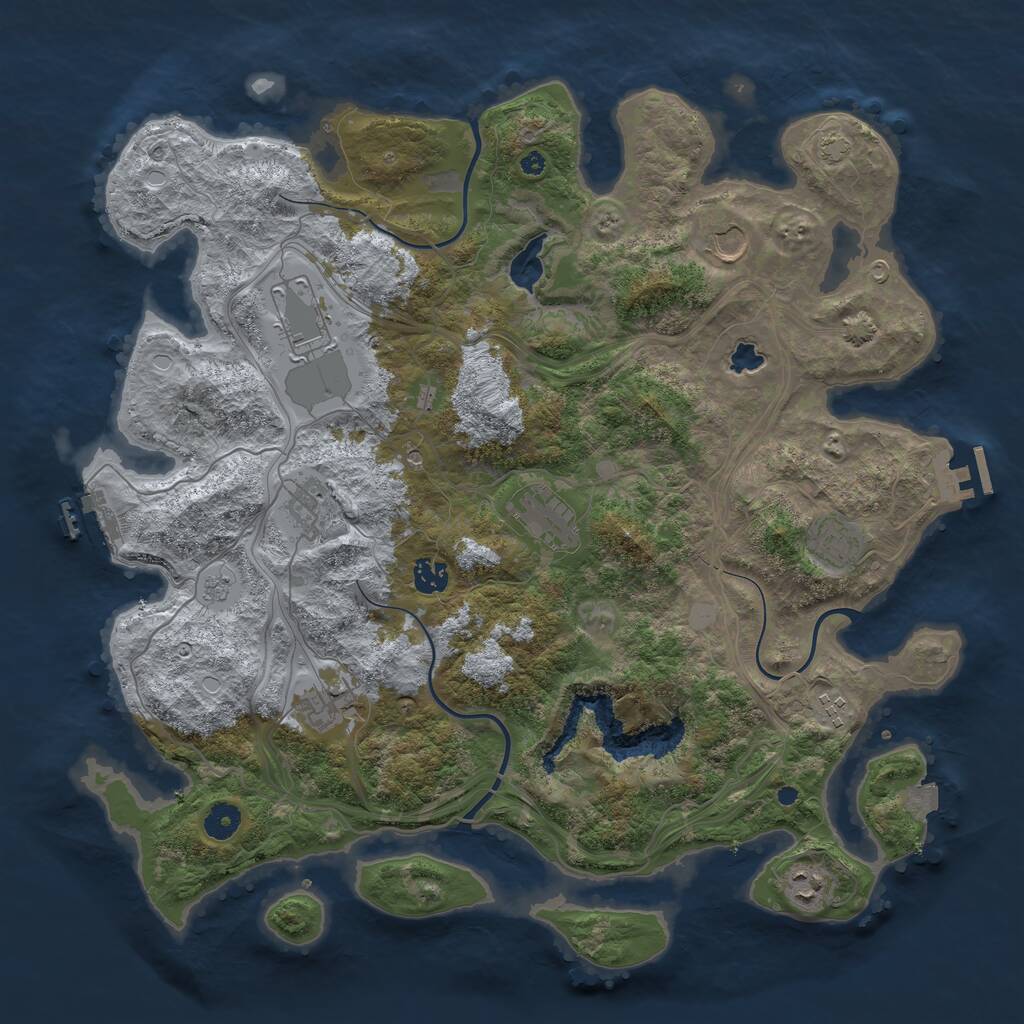 Rust Map: Procedural Map, Size: 4250, Seed: 38560962, 15 Monuments