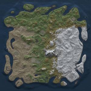 Thumbnail Rust Map: Procedural Map, Size: 5000, Seed: 662290, 20 Monuments