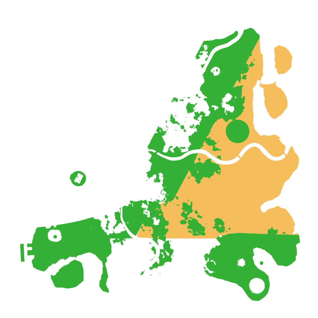 Biome Rust Map: Procedural Map, Size: 3600, Seed: 158986295